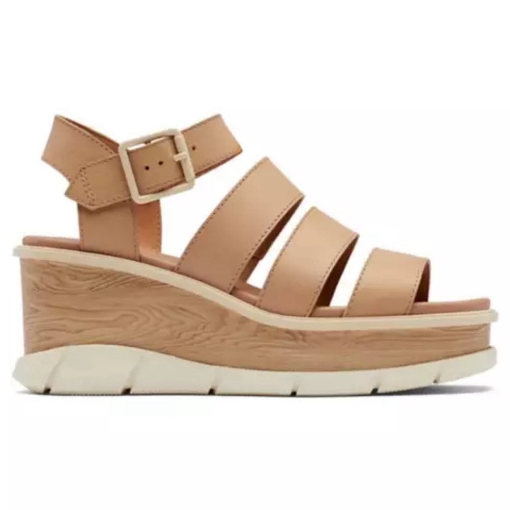 Sorel size 12 Joanie lll ankle strap sandal, Honest Beige Chalk